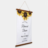 ひまわりリハーサルディナーウェルカム 吊り下げ型タペストリー (傾斜あり)