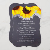 ひまわりリハーサル夕食招待状sunflwr2 招待状 (正面/裏面)