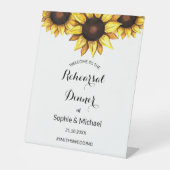 ひまわりリハーサル夕食歓迎ペデスタルサイン 台座サイン (正面)