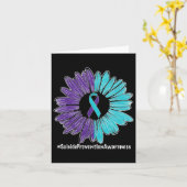 ひまわりリボン自殺防止認識度 カード (黄色い花)