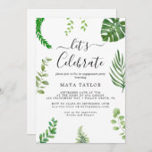 ひまわりリースのサマー パーティー 招待状 (正面/裏面)