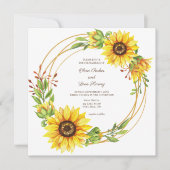 ひまわりリースゴールデンリング結婚ボホーズ (正面)