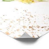 ひまわりリースサマー秋ハッピーズ結婚ウェルカム ポスター (角)