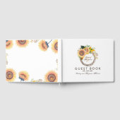 ひまわりリース素朴秋の結婚式 ゲストブック (全面)