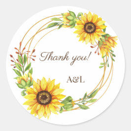 ひまわりリース結婚ボホ感謝していのあなた ラウンドシール