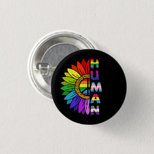 ひまわりレインボーカラー   LGBTQ  プライド 缶バッジ