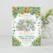 ひまわりレインボーユニコーンセントパトリック誕生日 招待状 (スタンド正面)