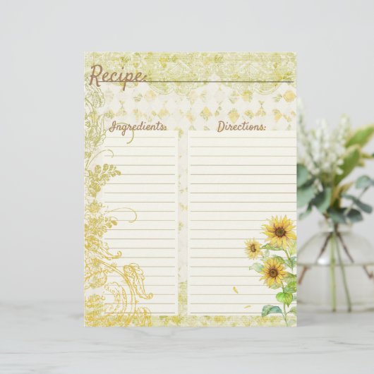 ひまわりレシピカード (スタンド正面)