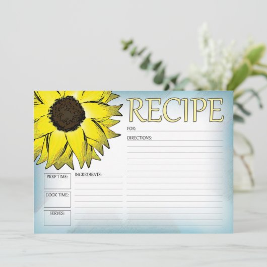 ひまわりレシピカード (スタンド正面)