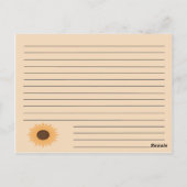 ひまわりレシピカード ポストカード (裏面)