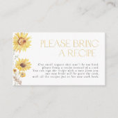 ひまわりレシピ入れ エンクロージャーカード (正面)