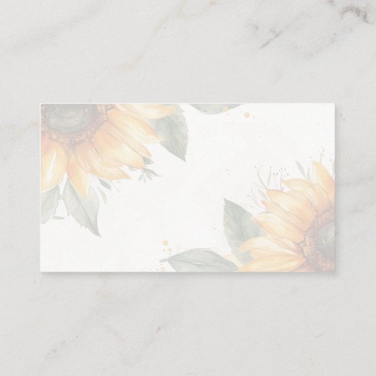 ひまわりレシピ花嫁の為 エンクロージャーカード (裏面)