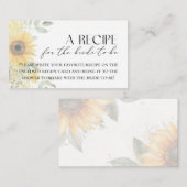 ひまわりレシピ花嫁の為 エンクロージャーカード (正面/裏面)