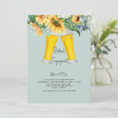 ひまわりレッドネックターコイズ婚約パーティ 招待状 (スタンド正面)