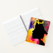 ひまわりレディーシルエット水彩画 ノートブック (内部)