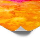 ひまわりレディーシルエット水彩画 ポスター (角)