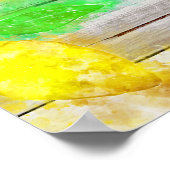 *~*ひまわりレモン素朴オレンジ賛美木 ポスター (角)