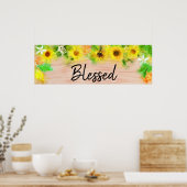 *~*ひまわりレモン素朴オレンジ賛美木 ポスター (キッチン)