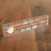 ひまわりレンガ建築机用ネームプレート デスクネームプレート (側面)