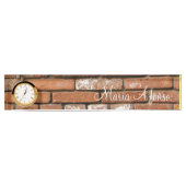 ひまわりレンガ建築机用ネームプレート デスクネームプレート (正面)