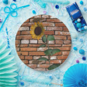 ひまわりレンガ紙プレート ペーパープレート (パーティー)