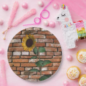 ひまわりレンガ紙プレート ペーパープレート (パーティー)