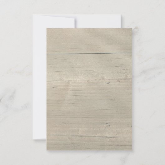 ひまわりレースとウッド素朴ウェディングRSVPカード 出欠カード (裏面)