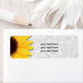 ひまわりレースのようレース素朴カントリー住所 シール (インサイチュ)