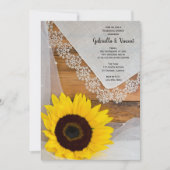 ひまわりレース国結婚式リハーサルディナー 招待状 (正面)