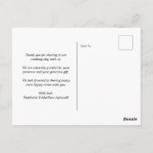 ひまわりレース結婚フローラの写真ありがとう ポストカード (裏面)