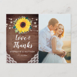 ひまわりレース結婚フローラの写真ありがとう ポストカード