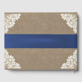 ひまわりレース&バーラップブルーリ素朴ボン結婚ズ ゲストブック (裏面)