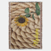 ひまわりロープブランケット スローブランケット (正面縦)