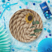 ひまわりロープ紙プレート ペーパープレート (パーティー)