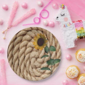 ひまわりロープ紙プレート ペーパープレート (パーティー)