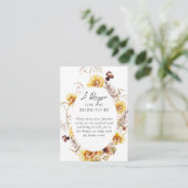 ひまわりワイルドフラワーモダンブライダルシャワーレジスト エンクロージャーカード (スタンド正面)