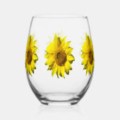 ひまわりワイングラス ステムなしワイングラス (裏面)