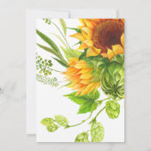 ひまわりワインテイスティングバースデーパーティーへの招待 招待状 (裏面)