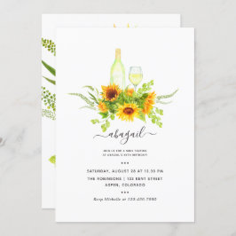 ひまわりワインテイスティングバースデーパーティー 招待状