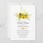 ひまわりワインテイスティングバーチャルブライダルシャワーインビ 招待状 (正面)