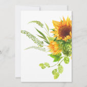 ひまわりワインテイスティングバーチャルブライダルシャワーインビ 招待状 (裏面)