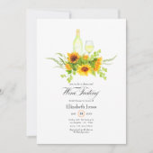 ひまわりワインテイスティングブライダルシャワー 招待状 (正面)