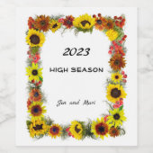 ひまわりワインラベル ワインラベル (シングルラベル)