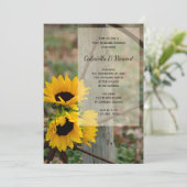 ひまわりワゴンホイールウェスタン結婚ポストズブランチ 招待状 (スタンド正面)