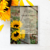 ひまわりワゴンホイールウェスタン結婚ポストズブランチ 招待状