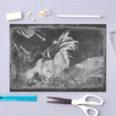 ひまわりヴィンテージアンティーク白黒のテクスチャ 薄葉紙 (クラフト)