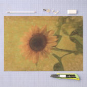 ひまわりヴィンテージアンティーク黄緑のテクスチャ 薄葉紙 (クラフト)