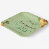 ひまわりヴィンテージガーデン水彩リタイア ペーパープレート (傾斜あり)