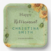 ひまわりヴィンテージガーデン水彩リタイア ペーパープレート (正面)