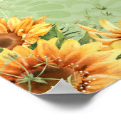 ひまわりヴィンテージガーデン水彩リタイア ポスター (角)